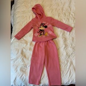 Pink Minnie Mouse Hoodie and Pants Set